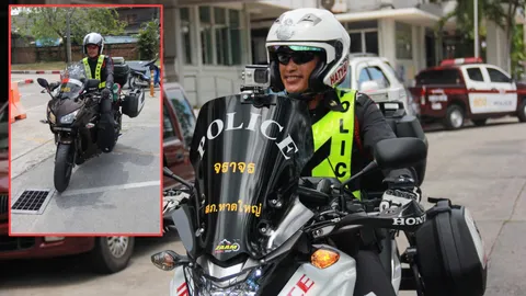 มาอีก ดาบแป๊ะ ตำรวจผู้หลงรักจักรยานยนต์ ลงทุนแต่งรถหลวงสุดเท่ ออกงาน 