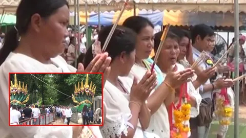 วันหยุดคนยิ่งแน่น แห่กราบไหว้-แก้บนปู่ศรีสุทโธ จนธูปหมดเกลี้ยง (คลิป)