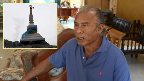 ลุงสงขลา ฝันเห็น ‘หลวงปู่ทวด’ หลังตั้งเจดีย์บนเขาที่พักศพวันเดียว