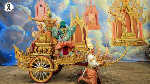 โขนพระราชทาน 300ชีวิตยิ่งใหญ่ ใช้ฉาก ‘สามมิติ’ ร่วมส่งเสด็จร.9 งานพระบรมศพ (คลิป)