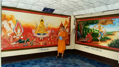 สุดทึ่ง! ภาพจิตรกรรมฝาผนังวัดสว่างอารมณ์ งานศิลป์ดึงเยาวชนพะเยาเข้าวัด