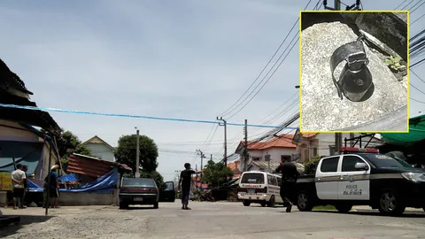 ด่วน! อีโอดีกู้ระทึก ระเบิดลูกเกลี้ยง วางทิ้งบ้านพักย่านหนองจอก