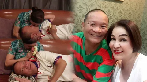 พ่อบ้านตัวอย่าง หม่ำ จ๊กมก ไหว้เมียในวันแม่ พร้อมระดมจุ๊บออกสื่อ (คลิป) 