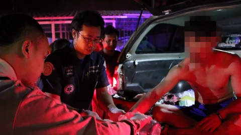 หนุ่มขับรถตู้ คว้ามีดฟันคนงานเขมรเจ็บ1 ปมวิดน้ำล้างรถใส่กับข้าว 