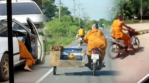 พระไทยยุคใหม่! บิดมอเตอร์ไซค์ ควบเก๋ง ปั่นซาเล้ง ผิดหรือไม่?