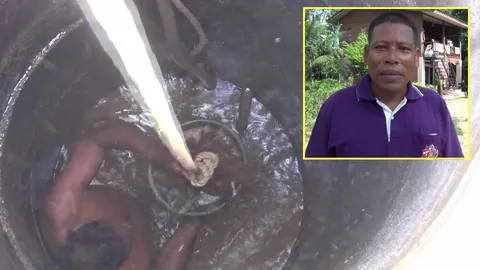 เหนื่อยแต่มีความสุข บังเลาะ ‘ทำดีเพื่อพ่อ’ 2 ปี ช่วยรื้อบ่อแล้ว 74 ลูก