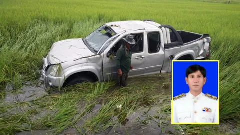 ศิษย์ช็อก จัดเลี้ยงอำลาให้ ผอ.วัย 60 ขากลับครูขับรถตกนา หัวจุ่มน้ำดับ