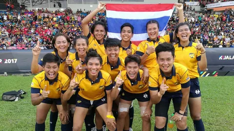 รักบี้หญิงไทยทุบสิงคโปร์ 17-10 จุด ซิวทองซีเกมส์ตามคาด