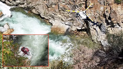 สหรัฐลุยกู้ศพ! 2นักศึกษาไทย ใช้ฮ.บินหย่อน เคเบิลเกี่ยวรถ