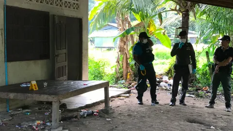 2คนร้ายดักยิงผัว-เมีย ขณะจะส่งลูกไปโรงเรียนหน้าบ้านยะหริ่ง เจ็บสาหัส