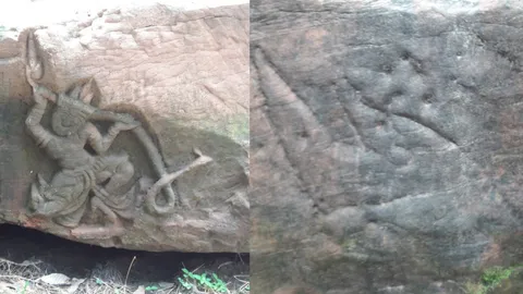 กรมศิลป์สำรวจหินโบราณแกะสลักเทพร่ายรำ-พญานาค คาดอายุราว 200-300 ปี