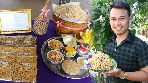 ของดังเมืองกำแพงเพชร 'กระยาสารท บายกระเทย' อร่อยจนทำไม่ทันขาย 