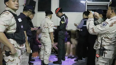 ทลายซ่อง! ค้ากาม ‘สาวลาว’ ล่อซื้อกระเจิงก่อนจับได้32คน