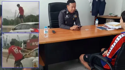 เจอแล้ว หนุ่มโคตรแมน กระทืบขย่มรถสาวคู่กรณี เข้าพบตำรวจ ยอมรับผิด
