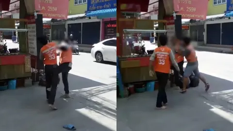 วิจารณ์แซ่ด! วินมอเตอร์ไซค์พัทยา ซัดกันนัว 2 รุม 1 เตะ-ต่อยไม่ยั้ง