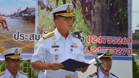 เสธ.ทร. ตรวจความพร้อม ศบภ.ฐานทัพเรือกรุงเทพ ในการให้ความช่วยเหลือ ปชช.