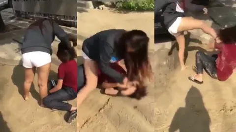 เดี๋ยวตบโชว์เลย! แม่ร้องเพจดัง คลิปลูกถูกสาววัยรุ่นจิก-ตบ-เตะน่วม