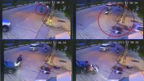 ใครผิดใครถูก! คลิป 2 จยย.ทางเอก ปะทะ 2 รถยนต์เลี้ยวเข้าซอยอย่างจัง