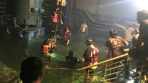 นอภ.บางเลน เผย ไฟฟ้าขัดข้อง ทำท่อน้ำชั้นใต้ดินแตก  กระทบผู้ใช้น้ำไม่มาก