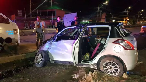 เก๋งพลิกคว่ำหลายตลบ นศ.ปี 4 มหาลัย'ดัง เชียงใหม่ ดับ1สาหัส1