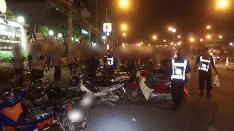 สายแว้นเมืองชล ออกอาละวาด ตร.ตั้งด่านกวดขัน จับได้กว่า 50 คัน