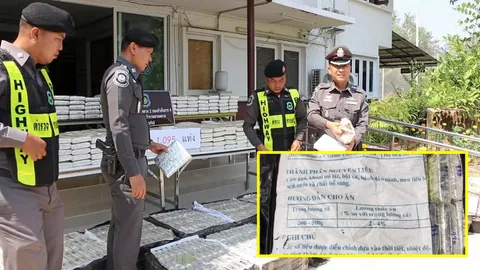 ยึดกัญชาแท่งกว่า 1 ตัน ขนผ่าน 3 ประเทศ เวียดนามมาลาว ข้ามโขงเข้าไทย 