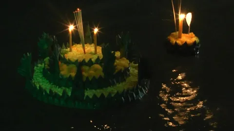 เริ่มแล้ว! ลอยกระทง ริมกว๊านพะเยา วันแรก คึกคัก! 