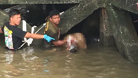 พบศพชาย ลอยน้ำเจ้าพระยา เท้าขวาถ่วงด้วยคอมเพรสเซอร์แอร์รถ