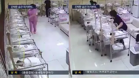 ชาวเน็ตชื่นชมพยาบาลห้องเด็กอ่อน รับมือเหตุแผ่นดินไหวเกาหลีใต้