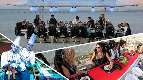 อิ่มอร่อยลอยฟ้าระดับ 5 ดาว "Dinner in the Sky"