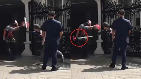 อย่ามาข้ามเขตข้า! ผู้โดยสารเสียว วินปะทะวิน คว้าไม้เบสบอลตีกระหน่ำ (คลิป)