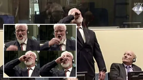 ช็อกโลก! อดีตผู้นำทัพโครแอต-บอสเนีย ดื่มยาพิษฆ่าตัวตายในศาล