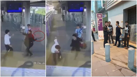 จับแล้ว! โรคจิตใช้เข็มขัดฟาดพลเมืองดี วงจรปิดจับภาพขณะเกิดเหตุบนสถานี