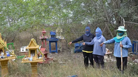 สุสานศาลพระภูมิเก่า โผล่อีกริมถนนชัยนาท คนผวา! กลัวอาถรรพ์สิ่งเร้นลับ