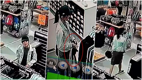 วงจรปิดจับภาพสาวหน้าตาดี เนียนขโมยเสื้อแบรนด์ดังในห้างกลางเมืองขอนแก่น