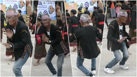 พลิ้วไม่สนอายุ! พ่อใหญ่ศรีสะเกษออกลีลาม่วนคัก ชาวเน็ตแซวหนุ่มๆคงซิ่งน่าดู