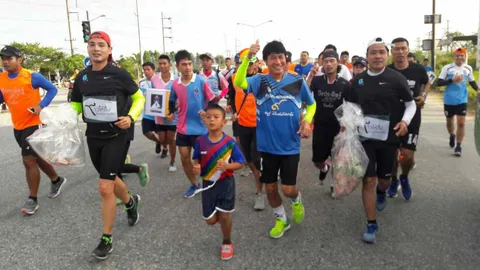 เชษฐ์ สไมล์บัฟฯ วิ่งไปศรีราชา ตั้งเป้าบริจาค 1 ล้านสมทบทุนก้าวคนละก้าว