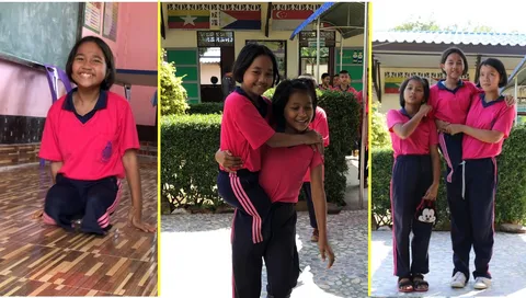 ที่นี่ยังมีรัก! ซึ้งใจด.ญ.ป.6ช่วยอุ้มเพื่อนขาพิการ มาตั้งแต่อยู่อนุบาล