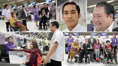 การบินไทยลุคใหม่ ใส่ใจพระและวีลแชร์