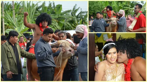 เหมือนมาก! ขันหมากเจ้าเงาะ ทำเจ้าสาวช็อก บอกคือตัวตนจริงๆ ดำแต่ใจดี 