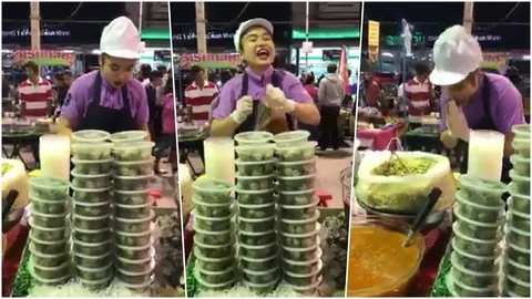 ลูกค้าจ๋า... แม่ค้ายำหอยพูดเพราะเสนาะหู ชาวเน็ตชอบใจ ดูแล้วอยากอุดหนุน (คลิป)