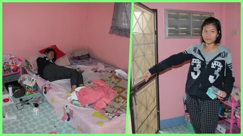 สาวขี้เซา หลับลึก นอนไม่ปิดประตู! โจรกรีดมุ้งลวดเข้าห้อง ไม่รู้สึก 