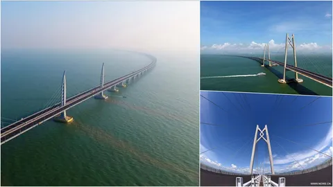 จีนนับถอยหลัง เปิดใช้สะพานยาวสุดในโลก ‘ฮ่องกง-จูไห่-มาเก๊า‘ 55 กม.