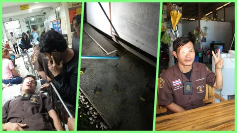 งูเห่าพ่นพิษใส่! อาสาฯหนุ่มตาหวิดบอด เตือนอย่าประมาท 