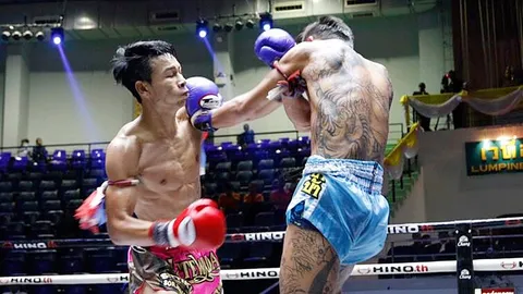 'ฤทธิ์เทวดา' ดับซ่านนทกิจ เตะร่วงยก 3 คู่เอกลุมพินี