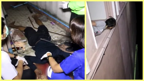 สุดหลอน สาวนอนคนเดียว มีเสียงเคาะประตูหลัง เปิดดู เจอผู้ชายตกตึกสาหัส