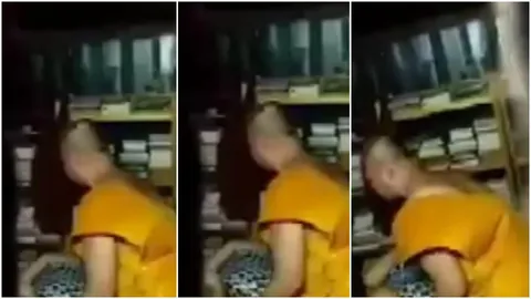คลิปของแท้! ชาวเน็ตแห่แชร์ 'พระสงฆ์จับของลับสีกา' พบเป็นถึงเจ้าอาวาส