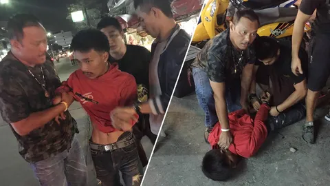 วินาทีตะครุบ 'อาร์ม โอรส' หนีคดีชิงทรัพย์ ล็อกถามชื่อ ยังแถว่า 'ตั้ม'