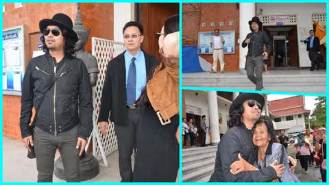 เสก ควงอีฟ รายงานตัวศาลฯ คดียิงปืนขึ้นฟ้า บอกแบบนี้เขาเรียก ‘ยิงสลุต’