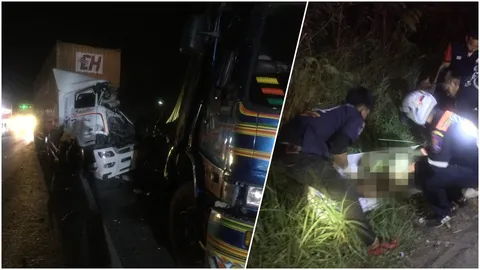 หนุ่มสิบล้อดวงกุด! ลงไปช่วยเพื่อนซ่อมรถ เจอพ่วงเสยท้าย บดร่างเกือบขาด